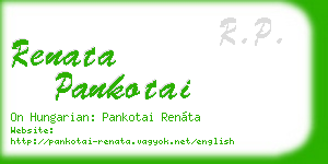 renata pankotai business card