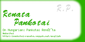 renata pankotai business card